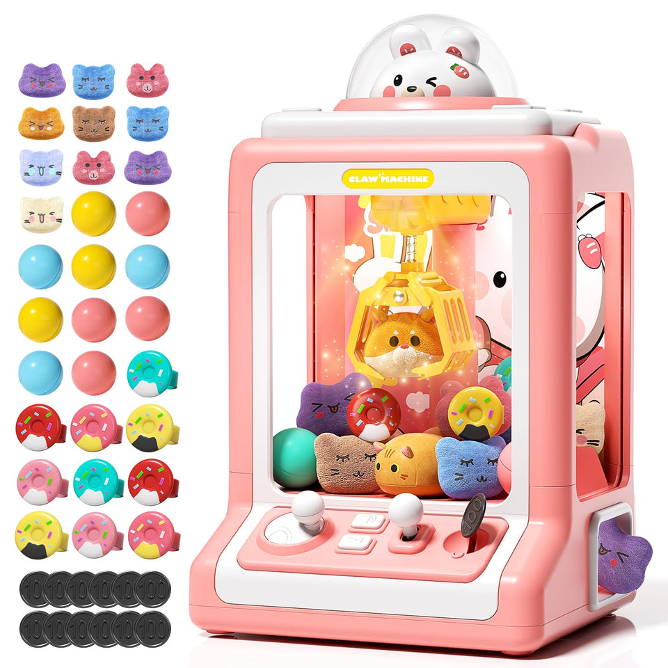 Jovow Claw Machine in arcade-style setup on a table for family game night.