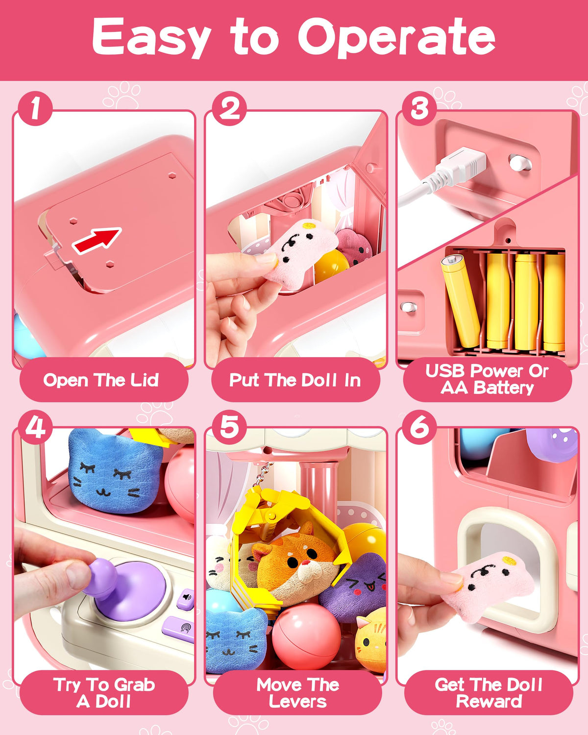 Jovow Claw Machine ideal for birthdays and family gatherings at home.
