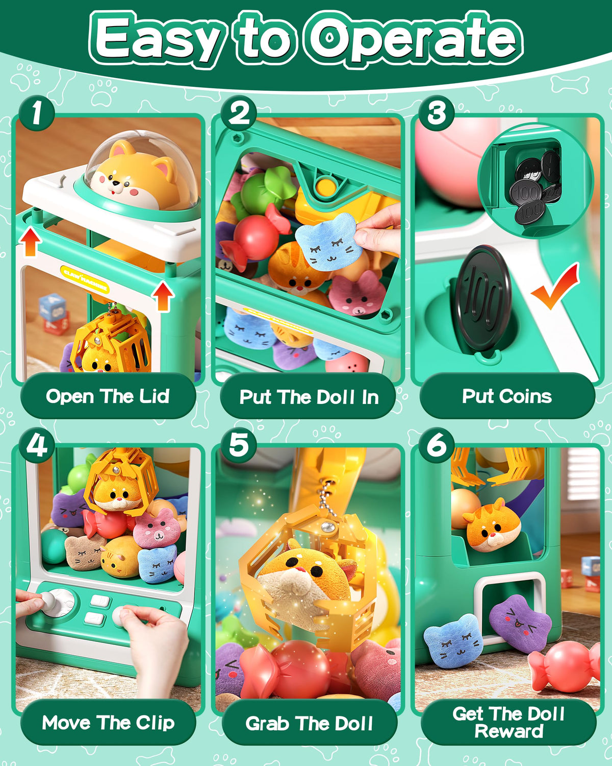Jovow Claw Machine party setup ideal for birthdays and family gatherings.