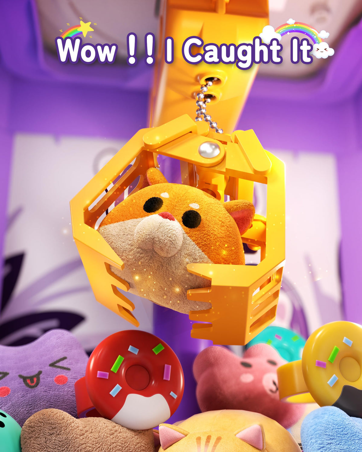 Jovow Claw Machine plush toys set adds soft, cuddly companions