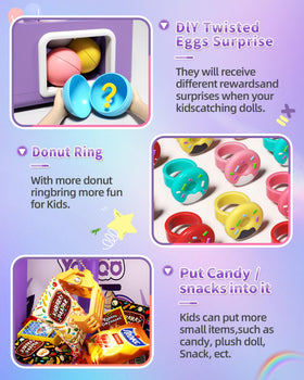 Jovow Claw Machine surprise eggs and donuts expand prize variety