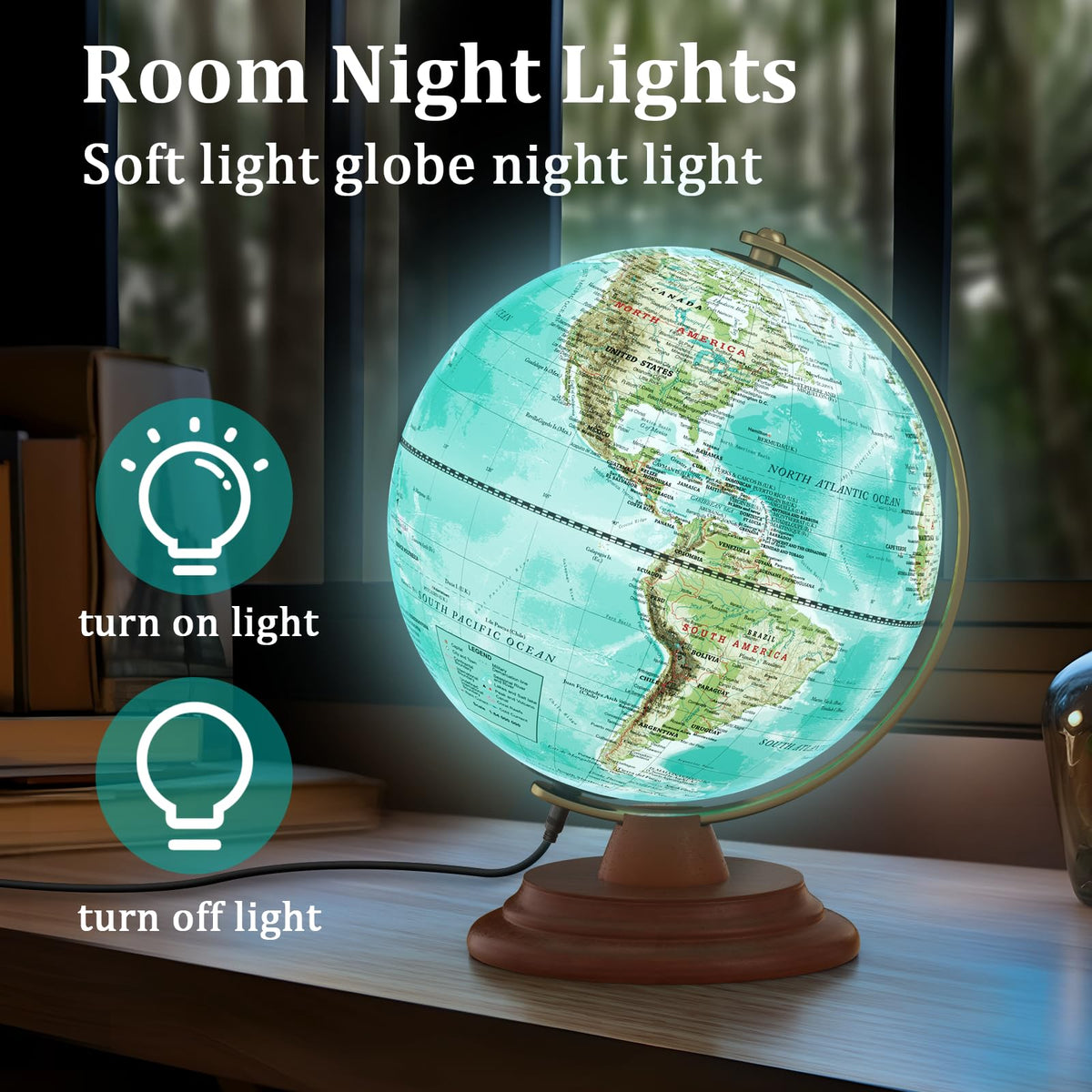 JOWHOL desk globe decor complements living spaces with vintage-modern charm.