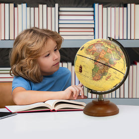 JOWHOL illuminated world globe for kid-friendly learning at home.