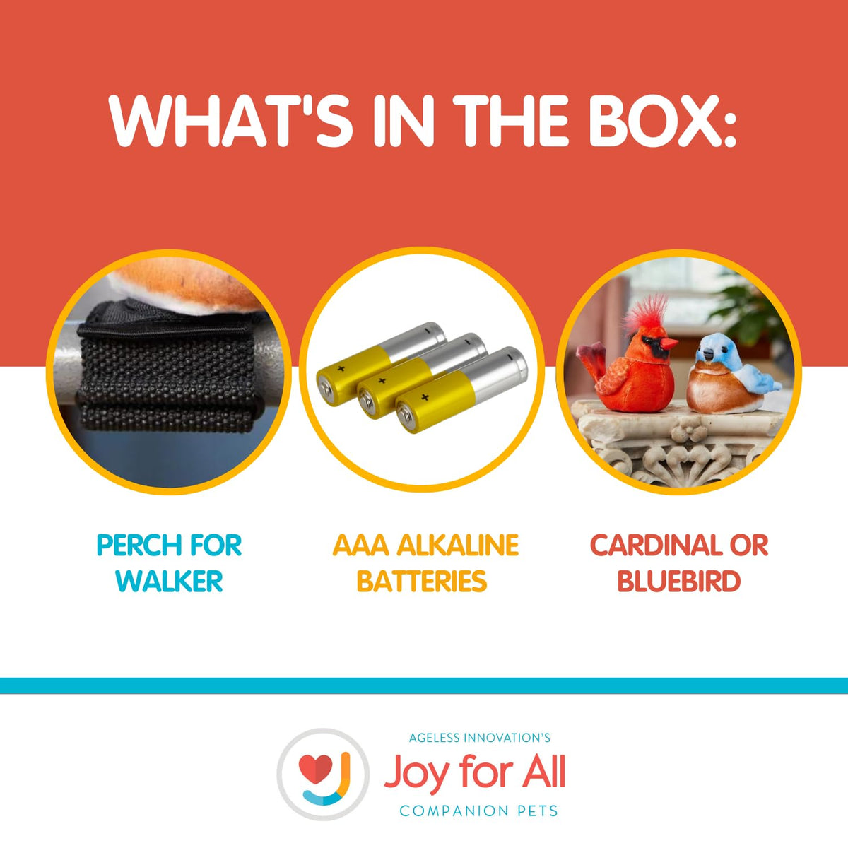 JOY FOR ALL Cardinal compact design fits many walker styles.
