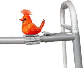 JOY FOR ALL Cardinal walker squawker perched on a walker provides companionship during daily walks.