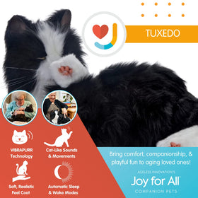 Joy For All soft-touch fur invites gentle daily interaction.
