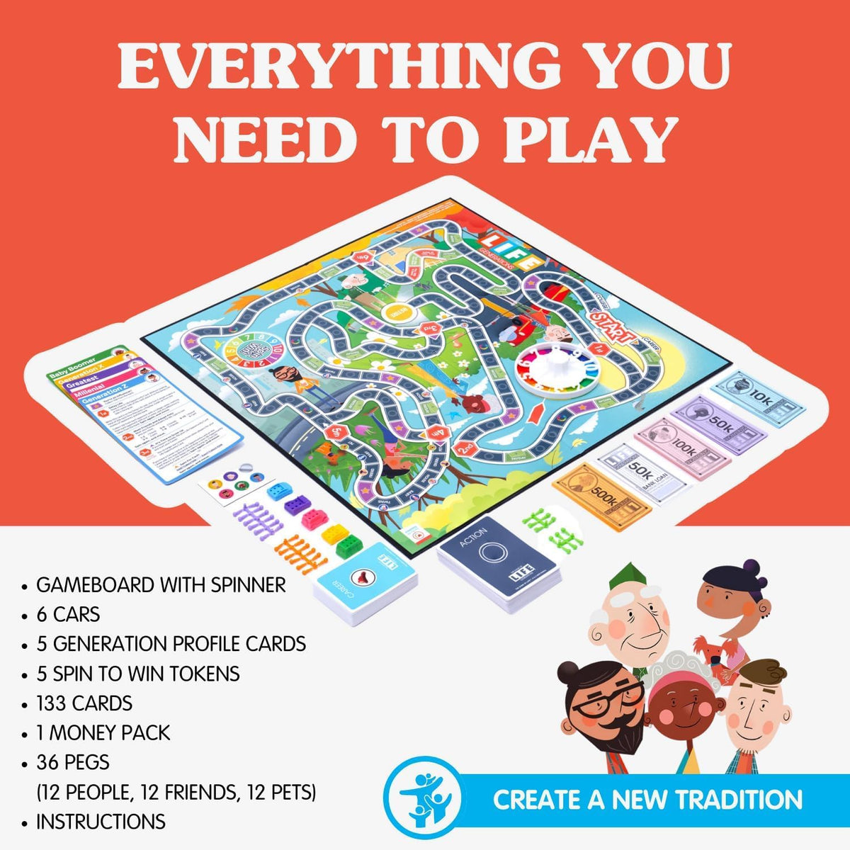 Joy for All Life Generations senior-friendly design - clear, readable cards for all players.