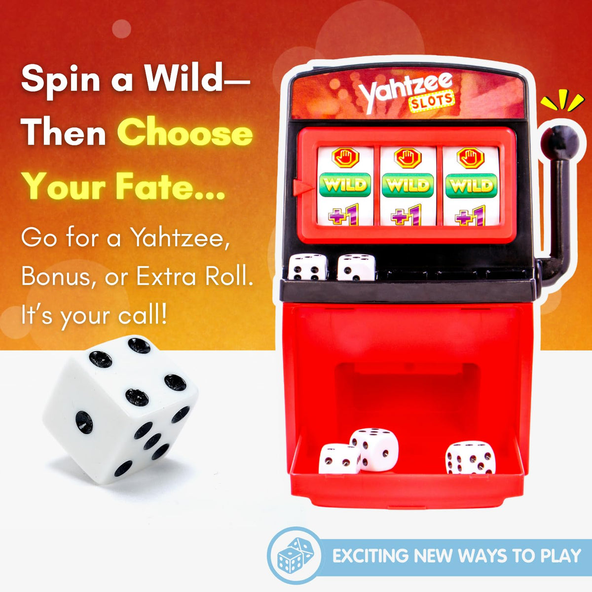 Joy for All Yahtzee Slots offers three ways to play for flexible fun.