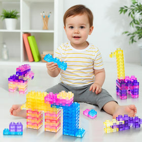 JOY SPOT! storage-ready blocks neatly organized for quick cleanup