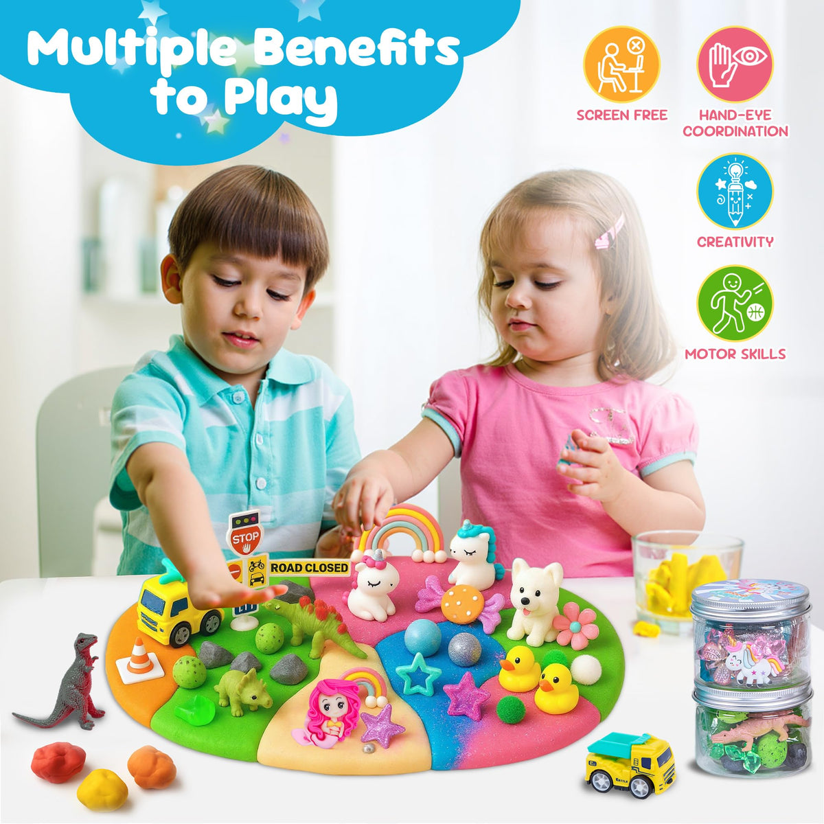 JOY SPOT! mermaid-themed dough jars support sensory exploration and storytelling
