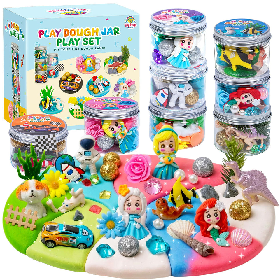 JOY SPOT! Ice Princess kit with colorful dough for imaginative play and fine motor skills.