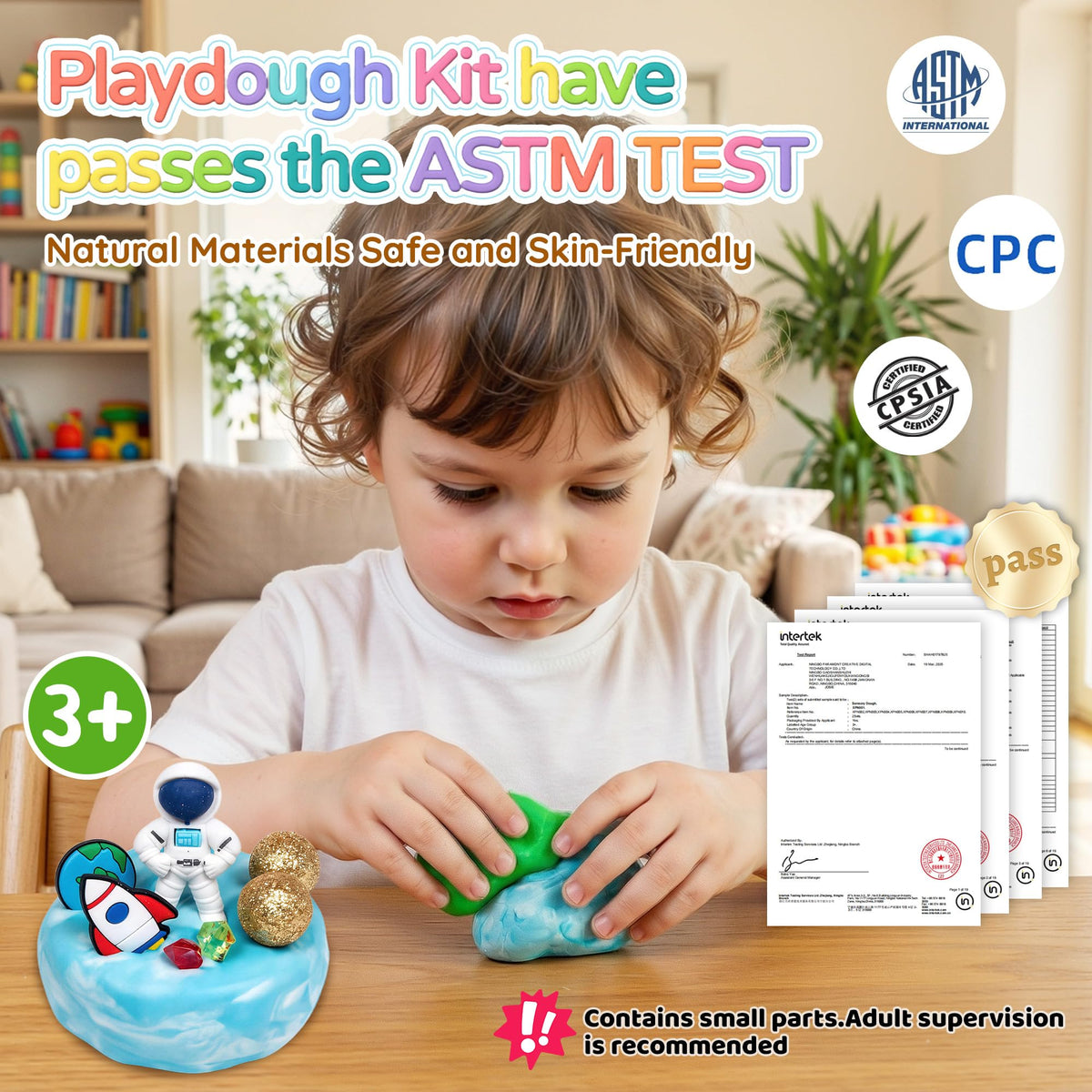 JOY SPOT! Space kit inspires cosmic creativity and hand-eye coordination during play.
