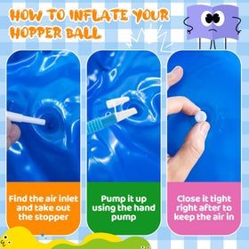 JOY SPOT air pump for fast inflation of hopper balls and gear.