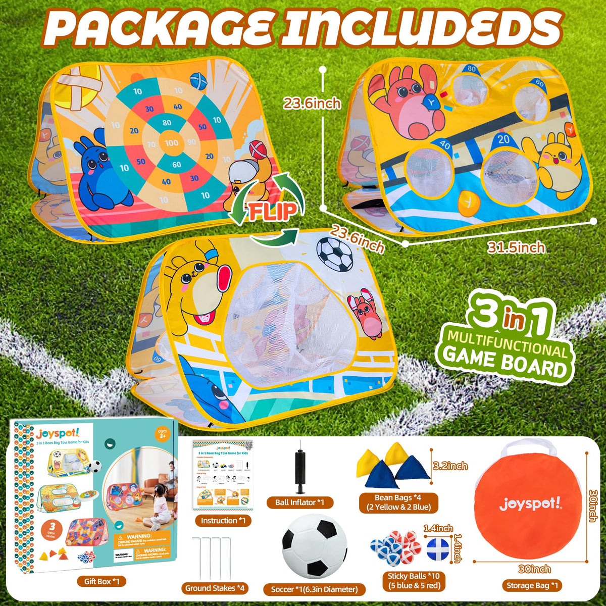 JOY SPOT Family fun using the 3-in-1 bean bag set