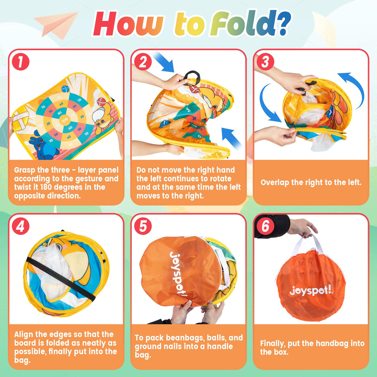 JOY SPOT Giant 3-in-1 soccer ball included for active play