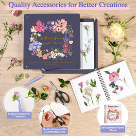 Joy&Grace flower album and press book keeps blooms organized and ready to showcase.