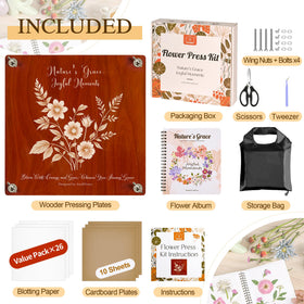 Joy&Grace wooden pressing plates provide a sturdy base for even pressing