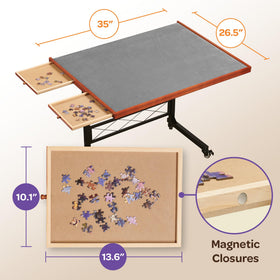 JOYBERRI puzzle-station-table-anti-slip-surface keeps pieces in place even when tilted