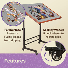 JOYBERRI puzzle-station-table-wheels enable smooth movement and stable setup