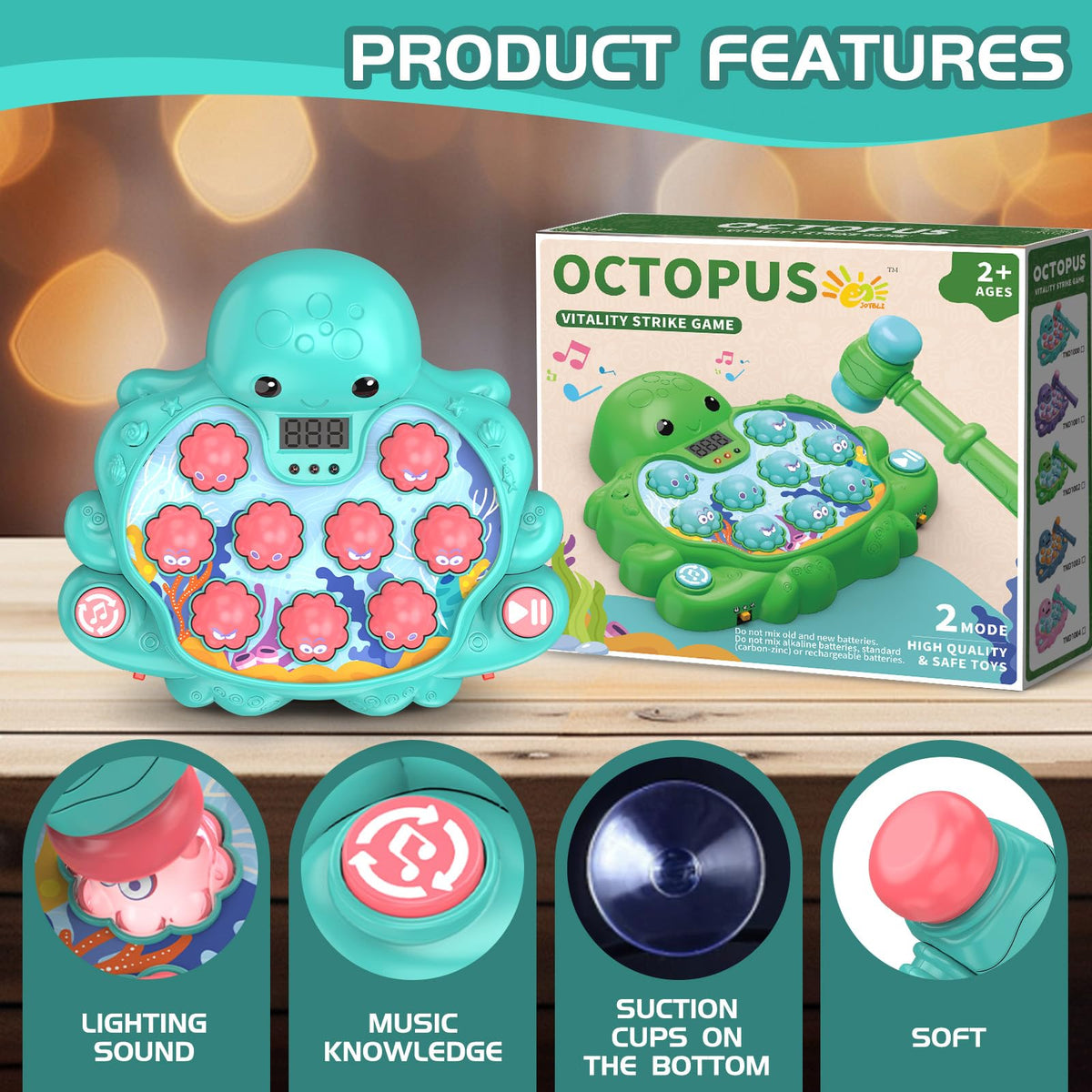 JoyBli Octopus Vitality Strike BPA-free and safe for toddlers.