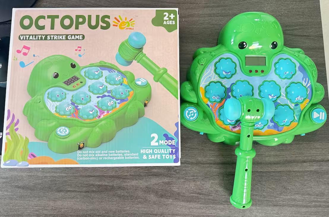 JOYBLI Octopus Vitality Strike Game child playing and tapping the octopus to score