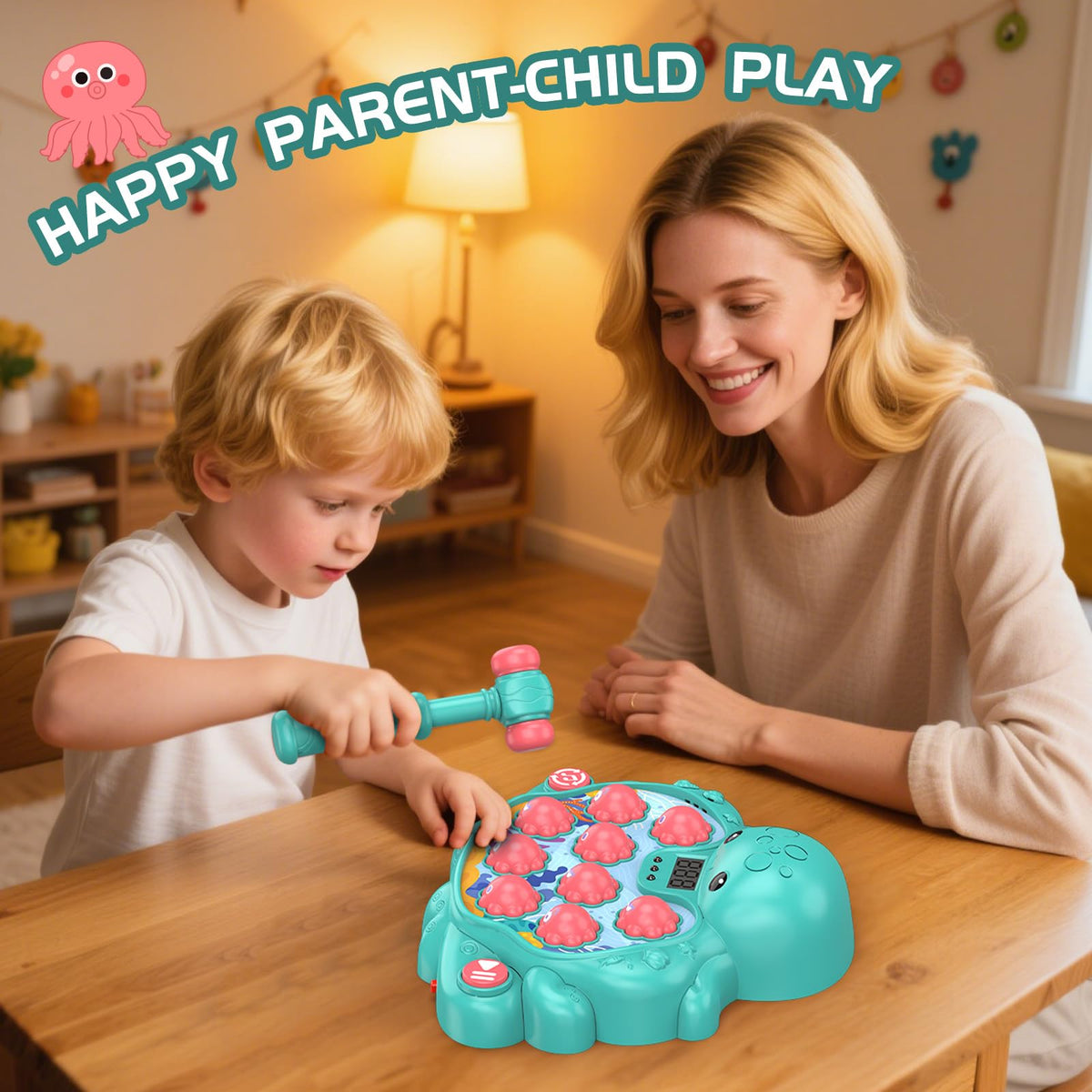 JoyBli Octopus Vitality Strike multicolored design delights toddlers.