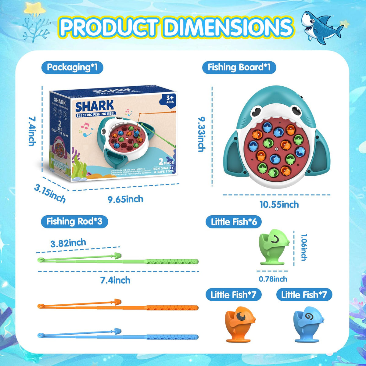 JOYBLI three magnetic poles enabling versatile solo or group fishing games