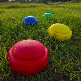 Joybond stepping stones provide a beach sand-play companion for creative use.