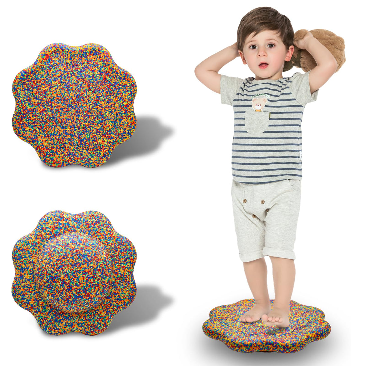 Joybond EPP balance board with floral design enhances playful balance in kids.
