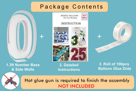 JoyBox Design 3ft mosaic balloon frame 0 close-up foam detail enhances durability.