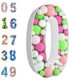 JoyBox Design 3ft mosaic balloon frame 0 front view, ideal for bold birthday backdrops.