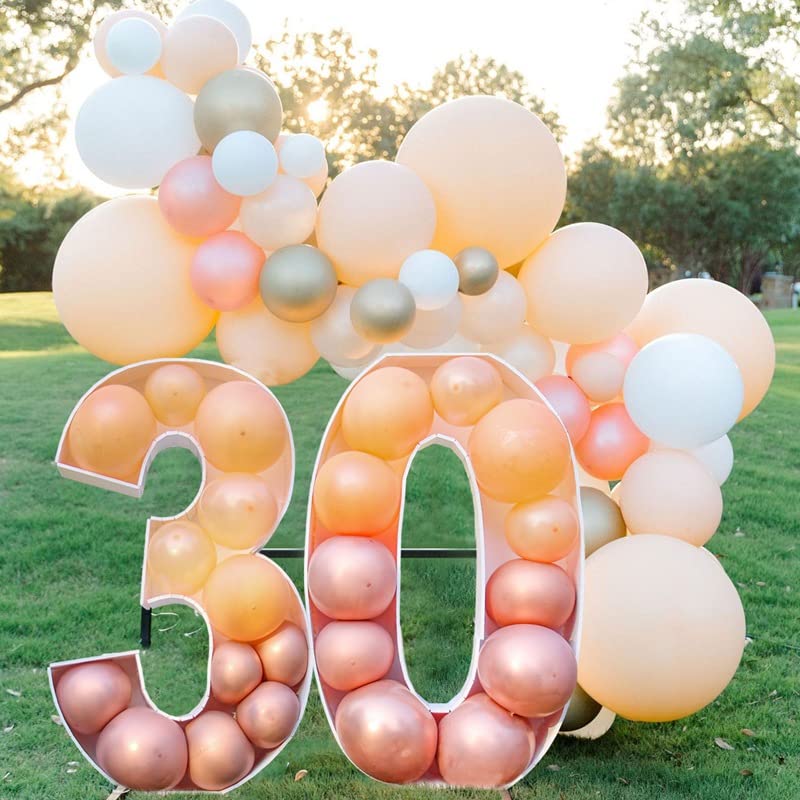 JoyBox Design 3ft mosaic balloon frame 0 packaged kit for easy setup.