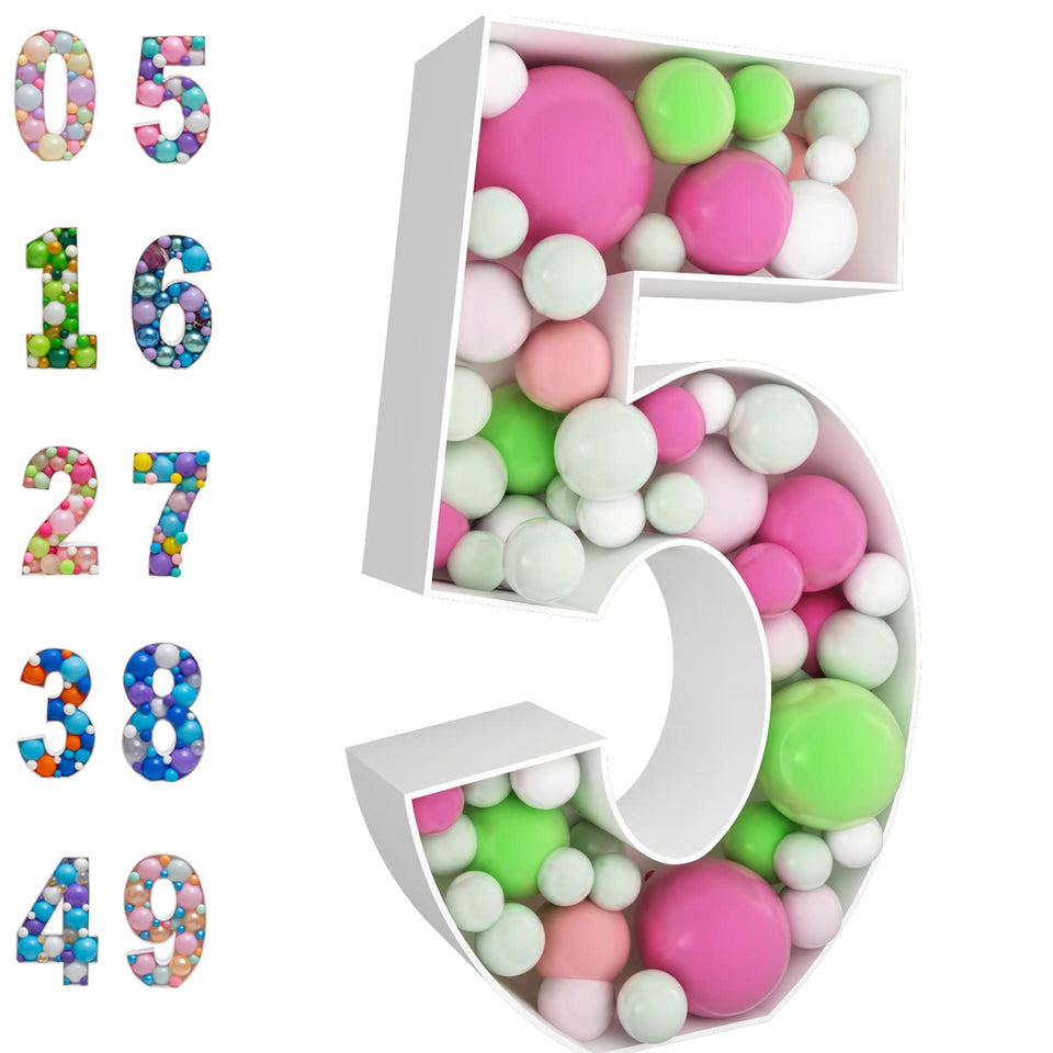 JoyBox Design 3ft mosaic balloon frame 5 backdrop boosts party visuals for memorable photos.