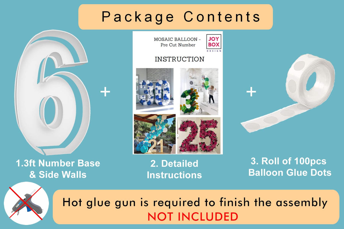 JoyBox Design 3ft mosaic kit uses thick foam board for durable displays.
