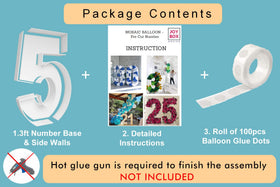 JoyBox Design durable thick foam-board frame stands sturdy for long-lasting celebrations.