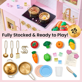 JoyBubbla pink kitchen microwave adds authentic role-play moments