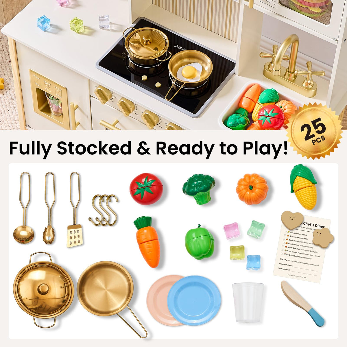 JoyBubbla oven knobs and microwave add authentic chef role play