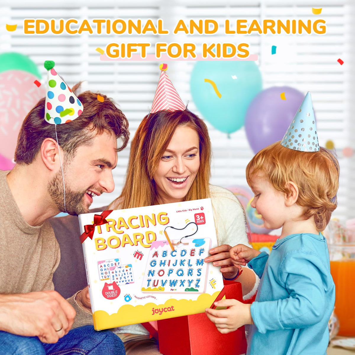 JoyCat 2-in-1 magnetic board blends learning with fun on long trips.