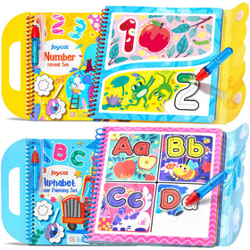 JoyCat 2-Pack reusable water coloring book cover is portable and mess-free.