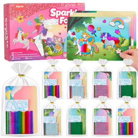 JoyCat 24-pack foil craft favors box for mess-free kids art activities.