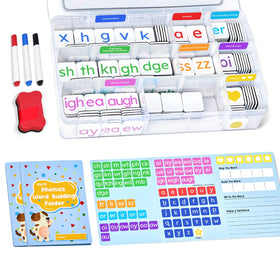 JoyCat 265 Phonics magnetic tiles for hands-on spelling and word-building