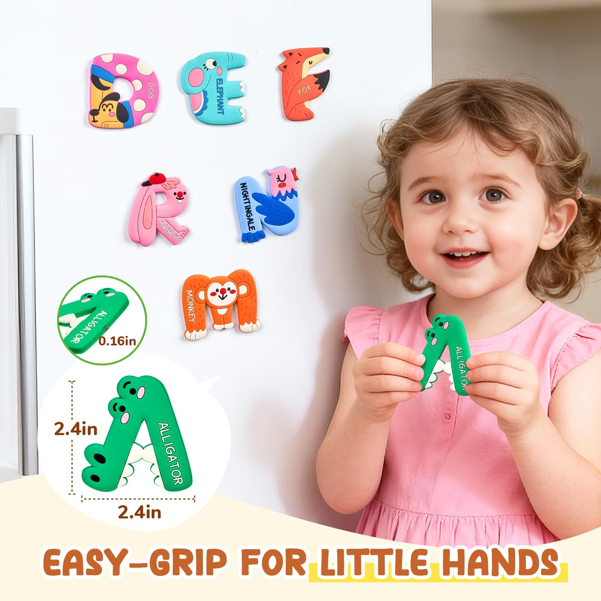 JoyCat animal-letter set supports cognitive skills and vocabulary through hands-on activity.