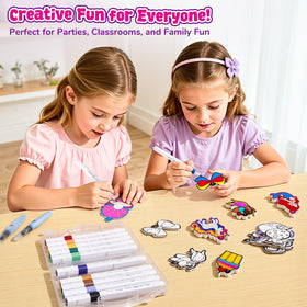 JoyCat Art Kit offers cuttable wall-hanging string for flexible display.