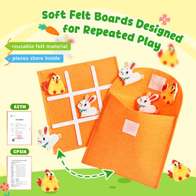 JoyCat attachable game pieces for reusable play.