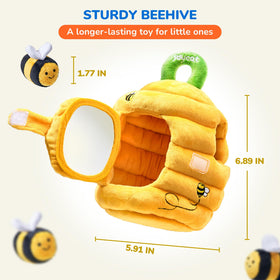 JoyCat beehive toy made of machine-washable fabric for easy cleaning.