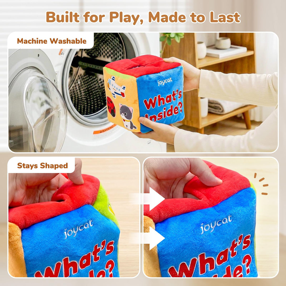 JoyCat ball crinkle toy supports fine motor play