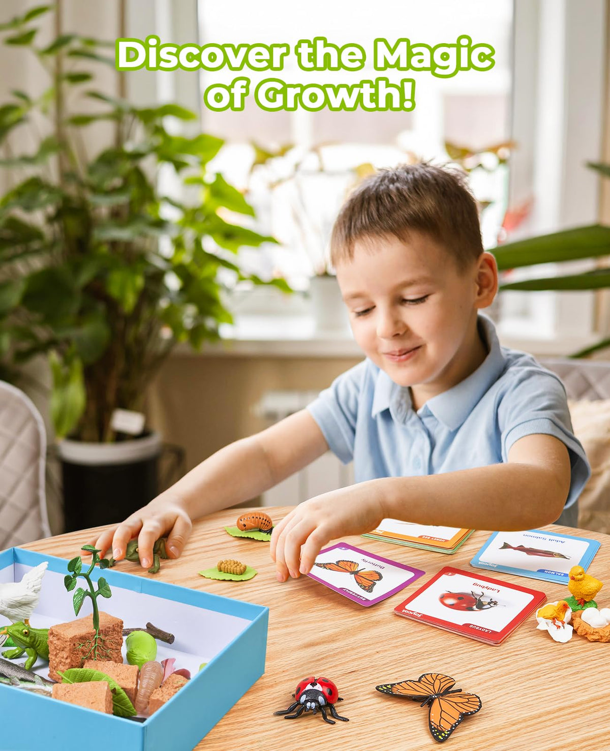 JoyCat bee figure sparks exploration of pollination in kids.