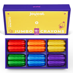 JoyCat bulk crayons 30-pack on classroom desk encourages sharing and group art