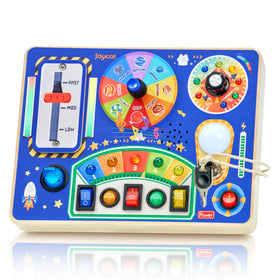 JoyCat Busy Board LED switches stimulates tactile learning for toddlers