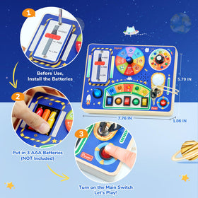 JoyCat Busy Board nursery rhymes content supports auditory recognition
